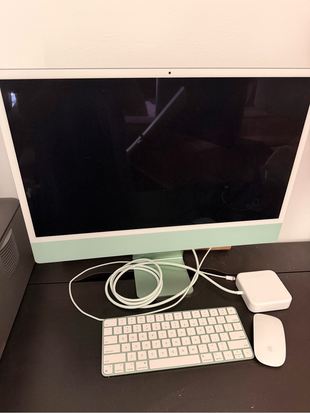 Apple iMac in Mint Green and White with Matching Keyboard